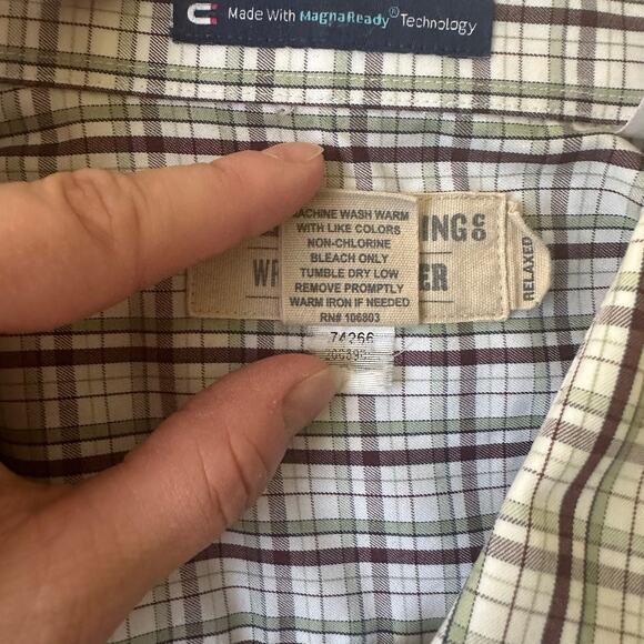 Duluth Men's Magnet Wrinklefighter Relaxed Fit Plaid Long Sleeve Shirt Large - Picture 7 of 10